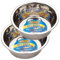 Munch & Crunch Stainless Steel Pet Bowl, 19 cm Diameter, Set of 2