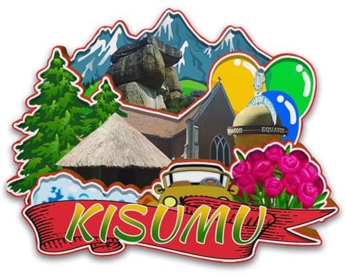 Orlybar Kisumu Kenya Fridge Magnet Wooden 3D Landmarks Travel Collectible Souvenirs Decoration Handmade Refrigerator Magnet -5624