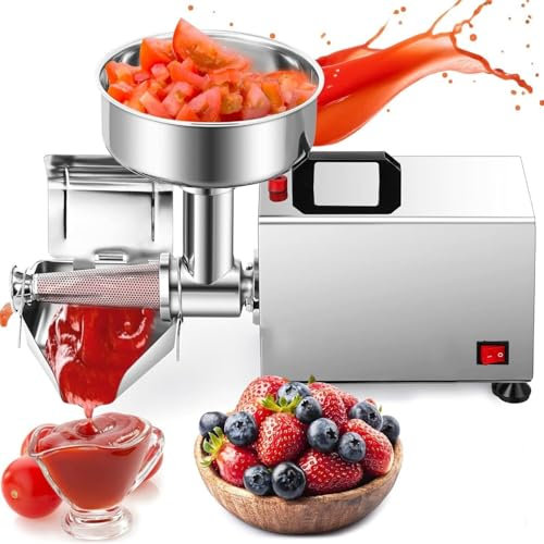 Macchina per marmellata in acciaio inossidabile da 450 W, colino elettrico per marmellata di pomodoro e macchina per salsa, passaverdure per salsa di pomodoro, pressa per pomodoro e macchina per salsa