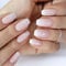 24 PCS Gradient French Press-On Nails – Medium Length Square Fake Nails with Jelly Glue, Elegant & Fashionable Nail Art for Women, Easy Application & Reusable