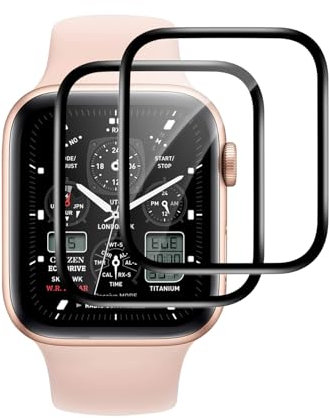 VideoSecu 2 Stück für Panzerglas für Apple Watch Series 4/5/6/se 44mm Schutzfolie, Flexible Selbstheilende TPU Folie, Kratzfest, Blasenfreie, Anti-Fingerabdruck, Ultradünnes 0.2mm, Perfekte Passform