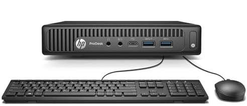 HP Prodesk 600 G2 Mini ordinateur de bureau Intel Core i3-6100, 8 Go de RAM, SSD 256 Go, clavier américain, WiFi, Bluetooth, Windows 11 Pro (Reconditionné)