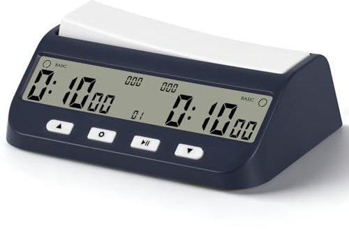 COZHYESS Reloj de ajedrez profesional, pantalla digital multifunción, temporizador de ajedrez
