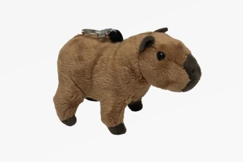 Teddys Rothenburg Kuscheltier Schlüsselanhänger Capybara 13 cm braun Plüschwasserschwein Stoffanhänger Plüschtier