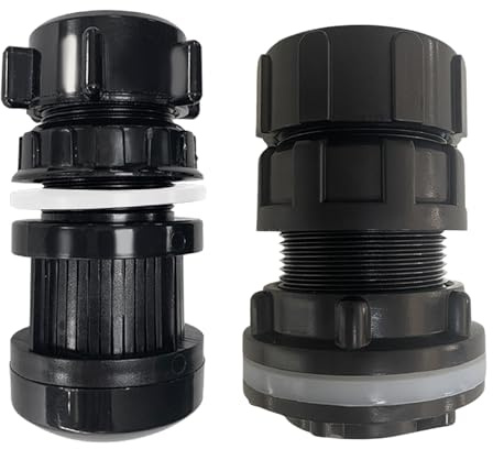 Sandfilter Entleerungshahn, Pool Zubehör für Sandfilteranlage (1.5+2 Zoll) | Sandfilter Ablassschraube Montage Poolreinigungsset, 1.5/2 Zoll Ablassventil, 32/48 mm Lochdurchmesser, Sandfilterpumpen