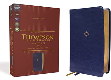 NKJV, Thompson Chain-Reference Bible, Handy Size, Leathersoft, Navy, Red Letter, Comfort Print
