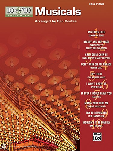 10 for 10 Sheet Music Musicals: Piano Solos: Easy Piano