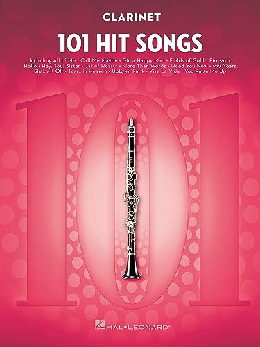 101 Hit Songs für Klarinette Solo | Klarinetten Songbook mit Popmusik Noten für Anfänger und Fortgeschrittene | Große Sammlung moderner Hits | Sheet Music für Klarinettisten jedes Alters: Clarinet