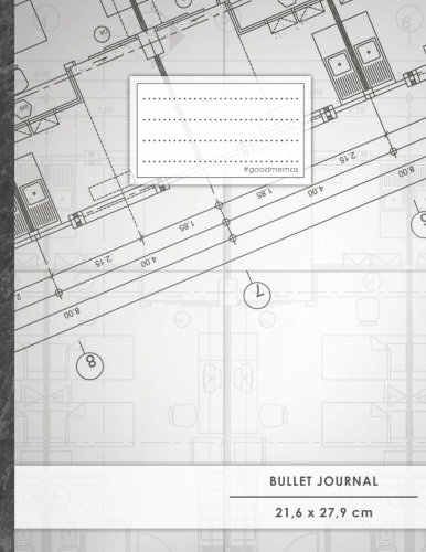 Bullet Journal • A4-Format, 100+ Seiten, Soft Cover, Register, „Architekt“ • Original #GoodMemos Dot Grid Notebook • Perfekt als Tagebuch, Zeichenbuch, Kalligraphie Buch