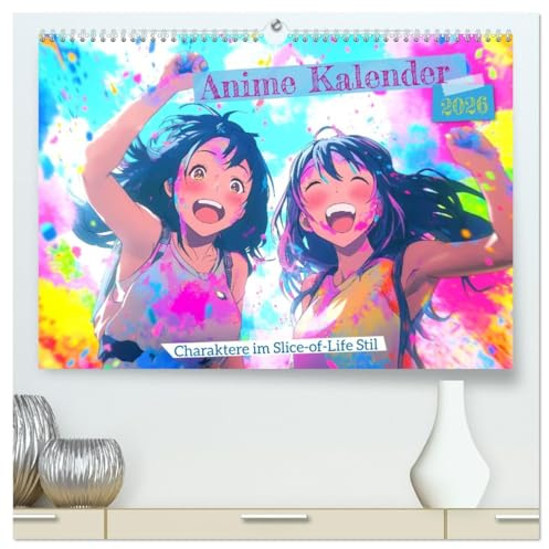 Anime Kalender – Charaktere im Slice-of-Life Stil (hochwertiger Premium Wandkalender 2026 DIN A2 quer), Kunstdruck in Hochglanz: Szenen mit ... vom japanischen Leben. (CALVENDO Hobbys)