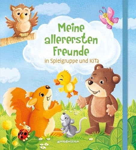 Meine allerersten Freunde in Spielgruppe und KiTa: Freundebuch für Kinder ab 18 Monate zum Weitermalen, Ankreuzen und Ausmalen