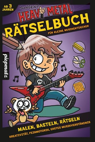 Heavy Metal Rätselbuch für kleine Musikentdecker (ab 3 Jahren) – Malen, Basteln, Rätseln – Kreativität, Feinmotorik, Erstes Musikverständnis: ... Zählen, Schwungübung, coole Bastelideen