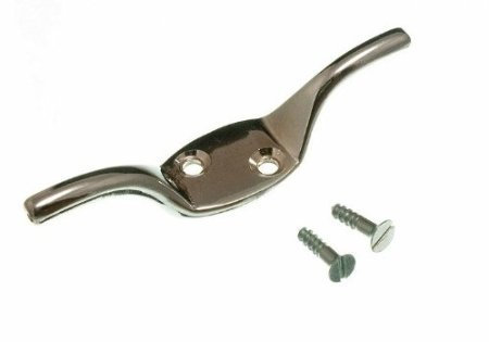 Cleat Hooks Curtain Blind Tie Back Chrome Plated Small (Pack of 2)
