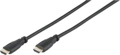 VIVANCO Hochwertiges High Speed HDMI Kabel, mit Ethernet, 3D, 4K für optimale Auflösung, Übertragungsrate > 10 Gbit/s, Audio-Rückkanal (ARC), Vergoldete Kontaktflächen, 15m