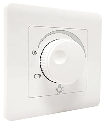 Jandei – Interruttore Dimmer, Luce LED Luminosità Regolabile Interruttore Parete 220 V 630 W TRIAC