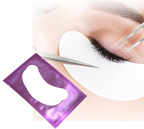 Lunamoon Augenpads für Wimpernverlängerung Wimpern Pads Wimpernverlängerung Pad Eyelash Pad Wimpern Färben Pad Wimpernlifting Pad Eye Gel Patch for Eyelash Extensions 50Paar (Lila)