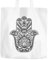 Jutebeutel Hamsa Fatimas Hand Hand der Fatima Boho Bohamian Baumwolltasche Stoffbeutel Autiga® weiß unisize