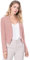 Allegra K Blazer Court Femme Décontracté à Manches Longues et Col en V Cardigan Veste Blazer Rose S