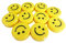 30 mm Smiley-Magnete, runde lustige Kühlschrankmagnete Whiteboards, magnetische Knöpfe, gelb, 10 Stück