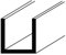 Aluminium U-Profil Winkelprofil in verschiedenen Maßen in 1 und 2 Meter Länge, Flach, Profil, Winkel, natur eloxiert 1mm Alu (8x8x1mm, 1 Meter)