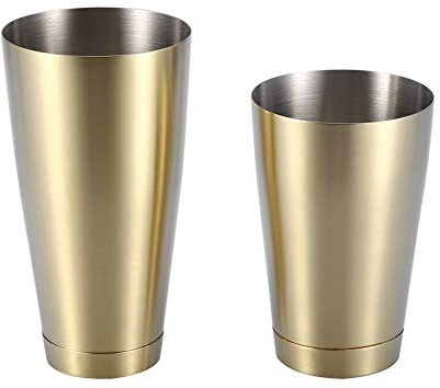 Boston Shaker Edelstahl Robust Langlebig Cocktail Cup Shaker Bar Home Kitchen Tool(Titan golden)