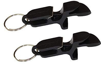 Llavero abridor de botellas con escopeta de cerveza, paquete de 2, color negro, herramienta de disparo de cerveza, ideal para fiestas, regalos de fiesta, regalo, accesorios para beber