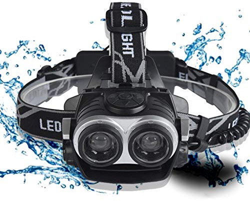 Jiande 2 * XML-T6 Headlamp 3 Modes Led Headlight Use 2 * 18650 Battery Waterproof Zoom Headlamp 5000 Lumen Head Lamp Torch Fishing Light