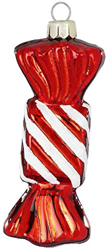 Inge-glas Magic Weihnachtskugel Bonbon | Christbaumkugel 64487H120 | Christbaumschmuck Süßigkeit Weihnachtsbaumkugel (rot rechteckig)