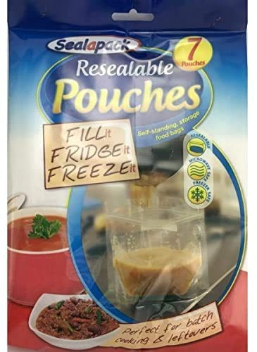 Sealapack 3 x Reusable Food Pouches Pack Of 7 - Fill It Fridge It Freeze It