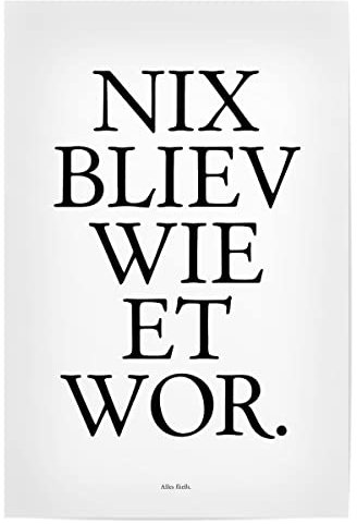 artboxONE Poster 30x20 cm Köln Städte/Köln Kölsches Grundgesetz Nix bliev wie et wor - Bild köln