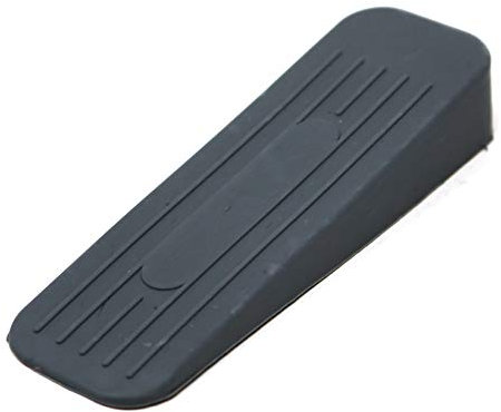 fiXte Deluxe Heavy Duty Non-Slip Rubber Door Wedge Stopper (1, Dark Grey)