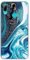 1001coques Coque en Silicone imprimée Compatible Huawei P Smart 2019 Marbre Bleu Pailleté