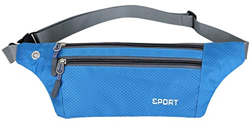 SANWOOD Niedliche Mini-Karten-Tasche für Damen, Geschenk, Unisex, für Laufen, Sport, Handy, Hüfttasche, Bauchtasche, Aufbewahrungstasche, Himmelblau