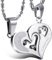 JewelryWe Paar Kette Herz Edelstahl: 2pcs Pärchen Halskette I Love You Herz Puzzle Design Anhänger Partnerketten Freundschaftsketten mit Gravur Valentinstag Lieben Geschenk für Herren Damen Silber