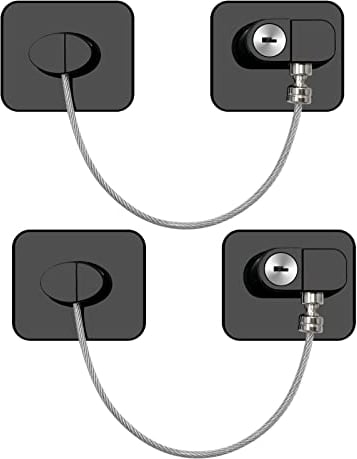 Window Restrictor Locks for UPVC, NewBinn 2 Pack Refrigerator Fridge Freezer Locks Adhesive, No Drilling Window Safety Locks for UPVC Child Baby Safety Locks for Cabinets, Drawer and Cupboard