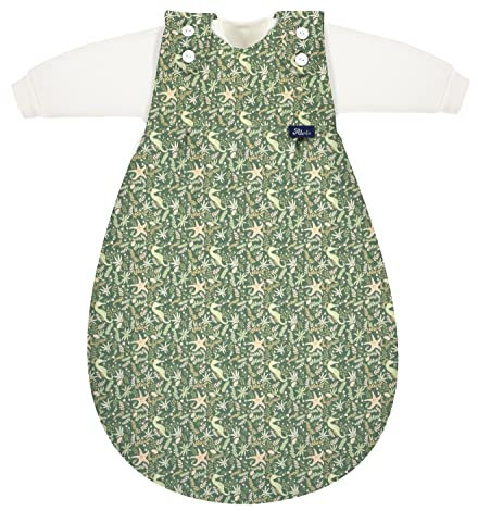 Alvi Baby Mäxchen Original Babyschlafsack 3-teilig, Außensack & Zwei Innensäcke, Kinderschlafsack mitwachsend, atmungsaktiv, Ganzjahresschlafsack (GOTS Underwater World, 62/68)