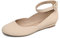 DREAM PAIRS Femme Revona Ballerines Femme élégantes Flats Chaussures Plates pour Femmes,Size 38,Nu-Nubuck,REVONA-E