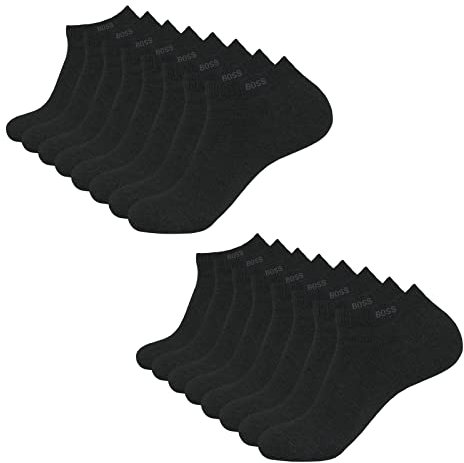 BOSS Herren Sneaker Socken Business Socks AS Uni CC 8 Paar, Farbe:Grau, Größe:43-46, Artikel:-012 charcoal
