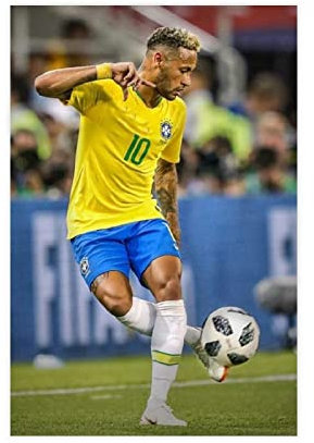 TSALF Kunstdruck Poster Kein Rahmen Neymar Stop Ball Poster Neymar Copa America 2021 Poster Neymar Brasilien Poster Neymar Jr Kunstposter 30x50cm