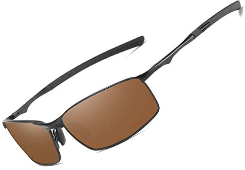 LEDING&BEST Polarisierte Pilotenbrille Sonnenbrille Herren Damen Freien Leichtgewicht Metallrahmen Angeln Golf Fahren Stilvoll Retro Flieger brille Cat 3 CE