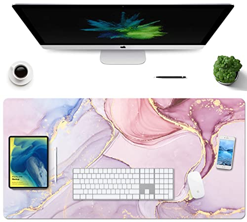 EPriakotu Schreibtischunterlage, 80 x 40cm PU Leder Schreibtischmatte, Wasserdichte Schreibtisch Blotter Schutz Büro Schreibtischmatte Computer Laptop Tastatur Matte für Büro Zuhause