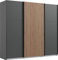 DEINE TANTE EMMA F51543 Schiebetürenschrank Andorra Kleiderschrank mit Schwebetüren Grau/Eiche Nb. ca. 250 x 216 x 58 cm