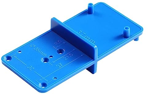 Bohrschablone - Blau Lochreihenschablone, Kunststoff Topfband Schablone Topfband Bohrschablone, Topfscharnier Schablone für Bohrhilfe Topfscharniere, Montageplatten Ankörnschablone