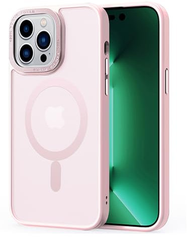 Magnetico Cover Compatibile con iPhone 12 Pro Max,Traslucida Matte Sottile Custodia Case,Pink