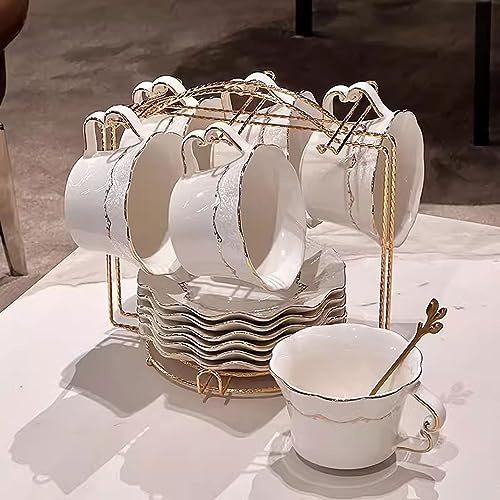 Tea Set Tea Set Chinese Tea setLight Luxury Feng Shui Cup Kettle Set, Home Living Room Hospitality Tea Set Cup with Tray