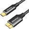 CLEEFUN Micro USB vers USB C 1m - Câble de Disque dur Durable en nylon USB 3.1 Micro-B (10 Gbps) - Compatible avec Seagate, WD, Toshiba, Samsung - Disque dur Externe Portable, Appareil Photo