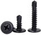 FandWay 100 Pièces M4.2 x 16 mm Vis Autoperceuse,Vis Tête de Réglage Modifiée, Vis Autotaraudeuses à Tête, Vis à Tôle Cruciformes en Acier Carbone Oxyde Noir Pour Tôle Dacier, Aluminium, Bois.