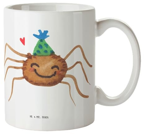 Mr. & Mrs. Panda Kindertasse Spinne Agathe Party - Geschenk, Kunststoff Tasse, Trinkbecher, Kaffeetasse, Wunder, Kindergartenbecher, Bruchsichere