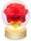 TUZELIYA Glaskugel Rosen mit Led，7cm Kristallkugel Nachtlicht mit USB Holzsockel,ewige rose im glas, Geschenkideen für Mann Frau Freund Familie