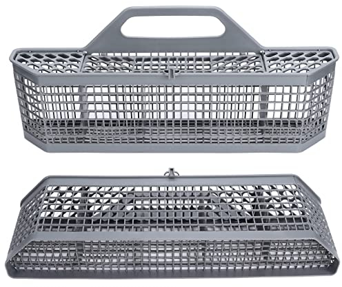 qiqiaollo Panier de rangement for lave-vaisselle, universel en plastique ABS, panier à couverts, argenterie, lave-vaisselle gris, organisateur d'ustensiles, accessoire for WD28X10128/413